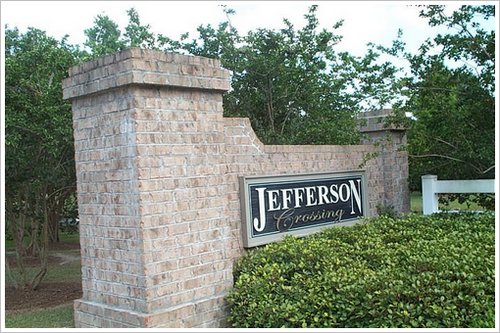 Jefferson Crossing Entrance Sign-prairieville-la