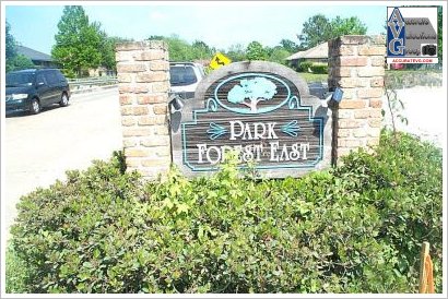 PARK FOREST EAST Subdivision Entrance Sign Baton Rouge LA 70814